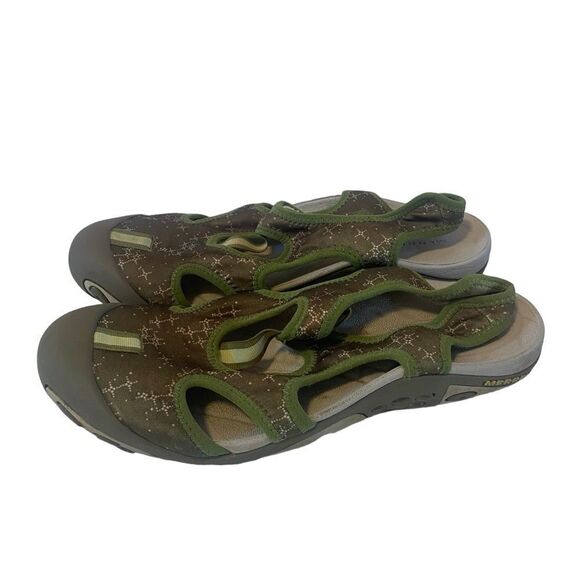 Merrell Army Green Canvas Water/Hiking Shoe in Ladies Size 8 - Picture 2 of 7